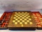 Vintage Hand Carved Chinese Chess Set with Drawers