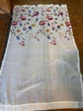 Set of Curtains/ Sheer with Flower Design 4 Panels