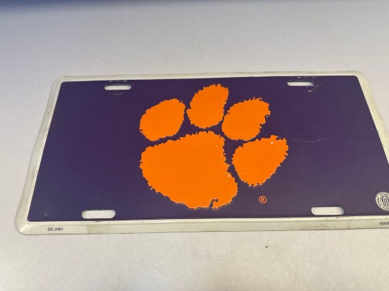 Aluminum Clemson Car Tag