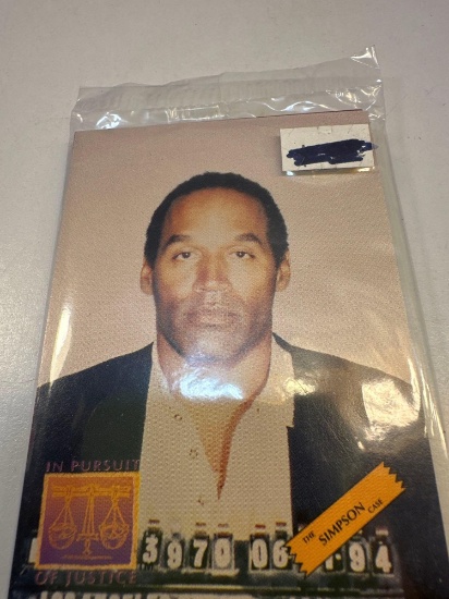 The OJ Simpson Case Cards In Package