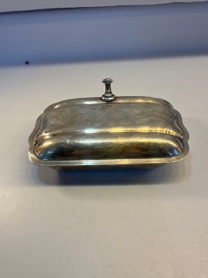 Vintage Silver Plated Jewelry/ Trinket Box