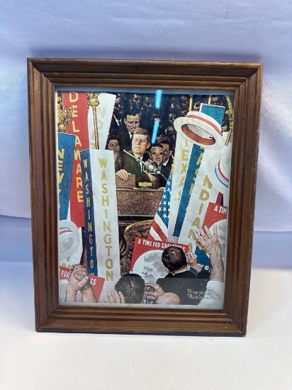 Wooden Framed Norman Rockwell Print