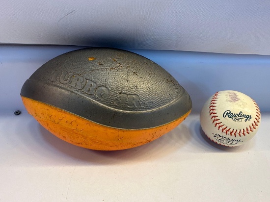 Nerf Turbo Jr Football/ Rawlings Official TBall Indoor/ Outdoor Training Ball