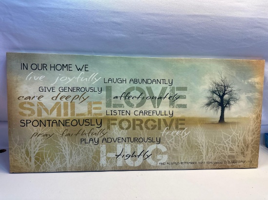 Inspirational Canvas Wall Hanging
