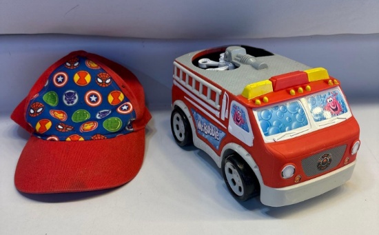 Kids Super Heroes Cap / Mr Bubbles Fire Truck