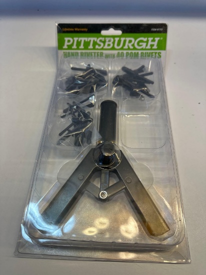 Pittsburgh Hand Riveter With 40 Pom Rivets In Package