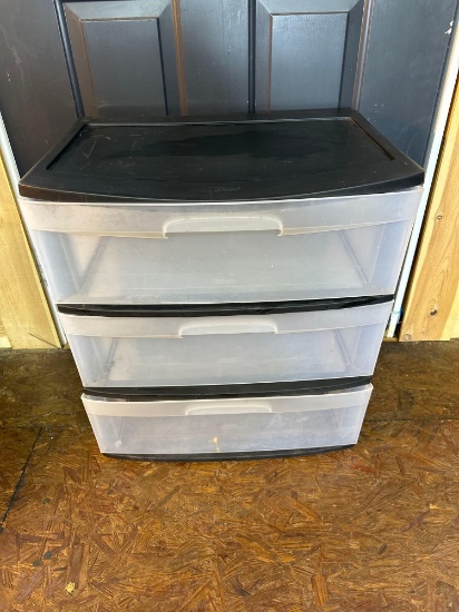 Black Sterilite 3 Drawer Storage Unit