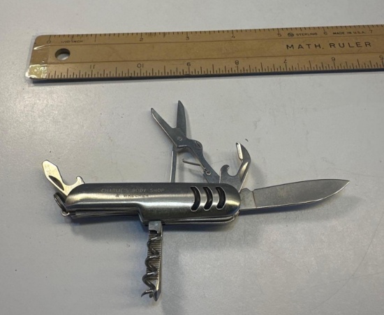 Charlies Body Shop Multi-Tool / Utility Knife Keychain