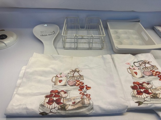 Plastic Egg Holder, Napkin Holder, Spoon Holder , Etc