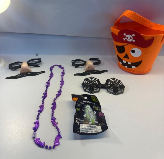 Halloween Basket, Necklace, New Glow Pendant, Etc