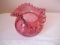 CRANBERRY COIN DOT RUFFLE VASE 5