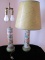 PAIR OF ORIENTAL LAMPS 1 SHADE