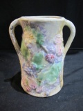 EARLY WELLER WARE MULTI COLOR VASE 7 INCHES TALL