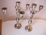 PAIR OF STERLING CANDLE STICKS 12