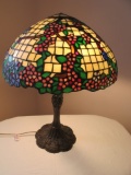 STAIN GLASS LAMP 1920S - 40S ALL ORIGINAL UNSIGNED