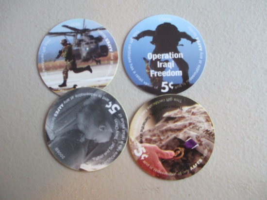 Lot Of (4) Military Pogs