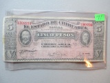 El Estado De Chihuahua Cinco Pesos Note