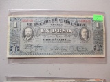El Estado De Chihuahua Un Peso Note