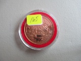 .999 One Ounce Merry Christmas Copper Round