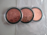 Lot Of (3) .999 One Ounce Christmas Copper Rounds