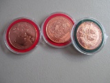 Lot Of (3) .999 One Ounce Christmas Copper Rounds