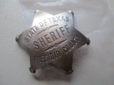State Of Texas Sheriff Presidio County Badge