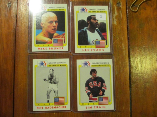 Lot Of 4 Greastest Olympians Cards 1983