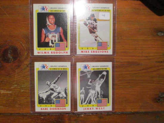 Lot Of 4 Greastest Olympians Cards 1983