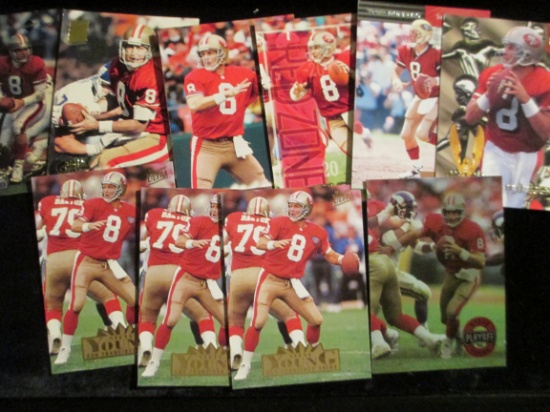 Lot Of 10 Steve Young Hall Of Fame Player Football Cards