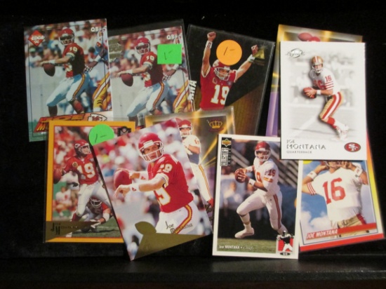 Lot Of 10 Joe Montana Hall Of Fame Player Football Cards