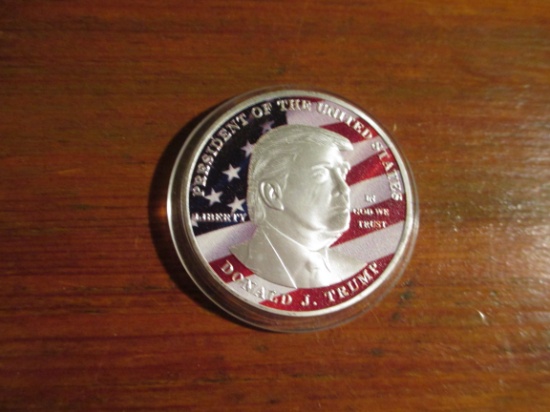 President Of The United States Donanld J Trump Painted Coin Non Silver