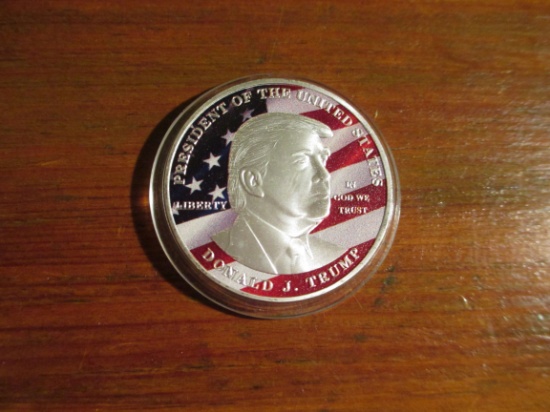 President Of The United States Donanld J Trump Painted Coin Non Silver