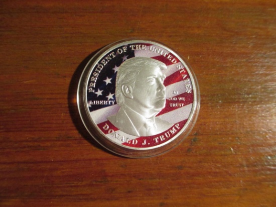 President Of The United States Donanld J Trump Painted Coin Non Silver