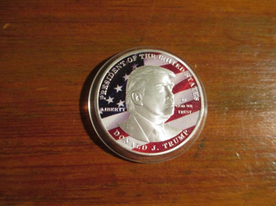 President Of The United States Donanld J Trump Painted Coin Non Silver