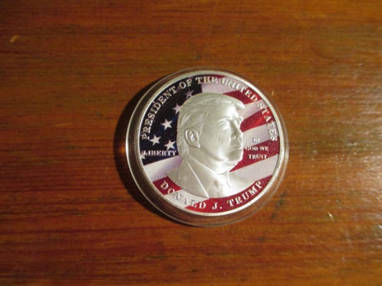 President Of The United States Donanld J Trump Painted Coin Non Silver