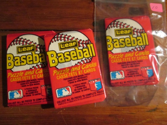 Lot Of (3) Unopened Packs Of Baseball Cards