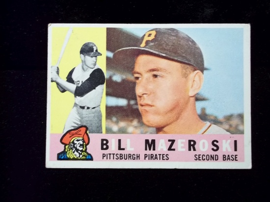 Bill Mazeroski Pittsburg Pirates 1960 Topps Basebal Card