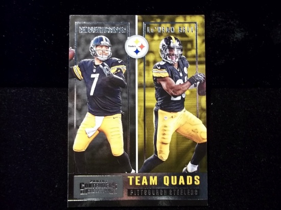 Pittsburg Steelers Team Quads Insert Card Big Ben And Le'veon Bell