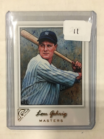Lou Gehrig New York Yankees 2017 Topps Gallery Masters Insert Card