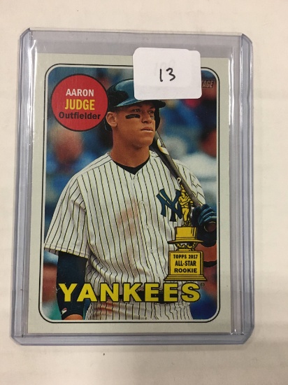 Aaron Judge New York Yankees 2018 Topps Heritage In The 1969 Topps Design