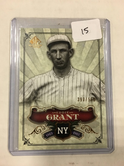 Eddie Grant New York Yankees Serial Numbered Insert Baseball Card 390/550