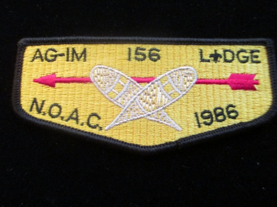 Ag-im 156 Lodge N.O.A.C 1986 Boyscout Patch