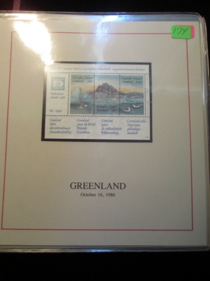 Greenland Stamps On Page