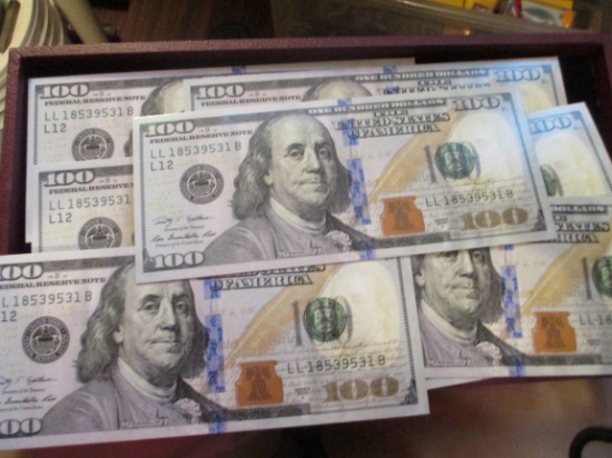 Large Laminted $100 Novelty Note