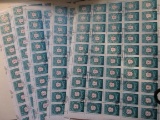 Cancelled Uncut Cccp Stamp Sheet Soviet Union