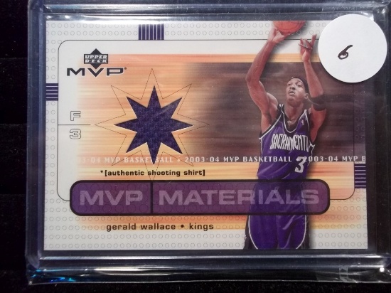 Gerald Wallace Sacremento Kings Game Used Jersey Card