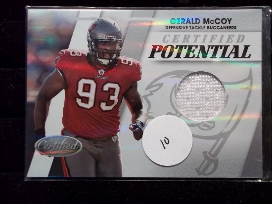 Gerald Mccoy Tampa Bay Buccaneers Numbered Jersey Football Card