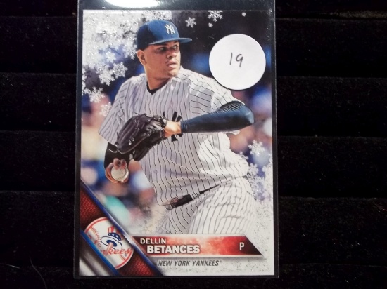 Dellin Betances Topps Metalic Snowflake Insert Card Walmart Holiday Packs Only