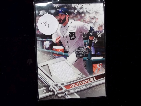 J.D. Martinez Detroit Tigers Game Ued Jersey Card 2017 Topps Holiday Wal-mart Only