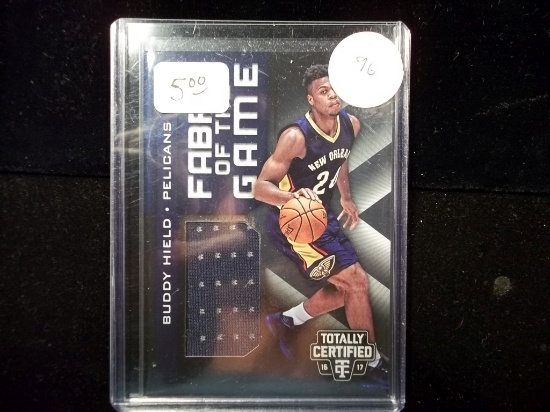 Buddy Hield New Orleans Pelicans Game Used Jersey Card